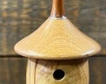 Rare Purple Lilac Birdhouse Ornament.