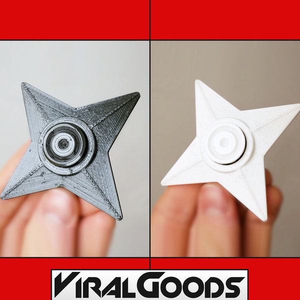 Black & White Shuriken Fidget Spinner