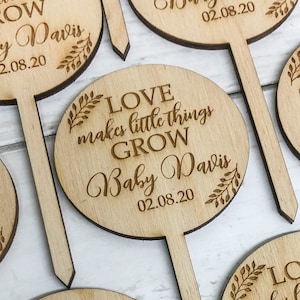 Love Makes Little Things Grow Succulent Tags | Baby Shower Favors | Succulent Tags |Love Makes Little Things Grow | *Succulent Not Included*