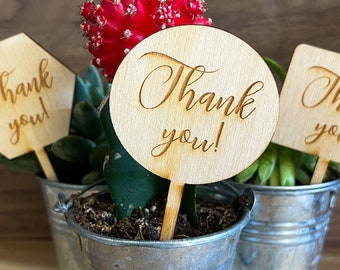 Thank You Succulent Tags | Thank You Gift|Thank You Succulent Stake | Succulent Tags | Thank You Heart Tags | *Succulent Not Included*