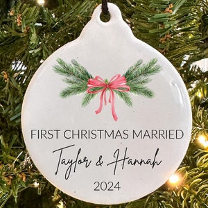 Our first Christmas married ornament, Our first Christmas married, Married ornament, Newly married gift, Just married gift, Custom ornament