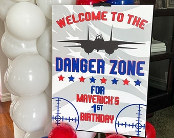 Danger zone acrylic welcome sign, Welcome to the danger zone sign, Welcome to the danger zone, Danger zone first birthday sign, Danger zone