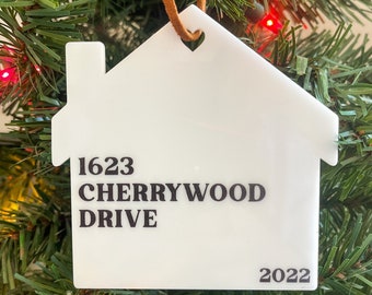 Address Ornament | New Home Ornament | Our First Home Ornament | First Home Ornament | Home Ornament | New House Gift | Acrylic Ornament