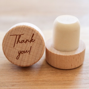 Thank You Wine Stopper | Wine Corks | Wood Wine Cork | Wine Stoppers | Bridal Shower Gift | Wedding Favors | Thank You Wine Cork | Wine Gift