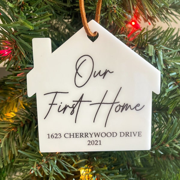 Our First Home Ornament | First Home Ornament | Our First Home | Address Ornament | Personalized Our First Home Ornament | ACRYLIC Ornament