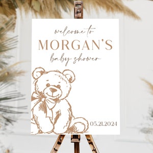 Teddy bear baby shower acrylic sign, Bear baby shower welcome sign, Teddy bear welcome sign, Teddy bear acrylic welcome sign,Teddy bear baby