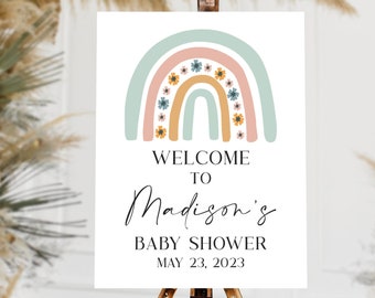 Acrylic Baby Shower Welcome Sign | Rainbow Baby Shower Welcome Sign | Boho Baby Shower Welcome Sign | Rainbow Baby Welcome Sign | Rainbow