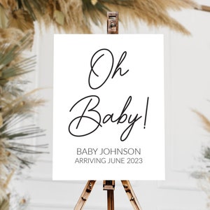 Oh Baby! | Oh Baby! Zeichen | Acryl-Babyparty-Schilder | Babyparty-Schilder | Acrylschild | Willkommensschild zur Babyparty | Acrylschild |