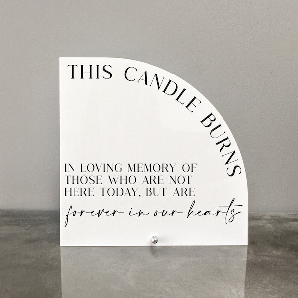 This Candle Burns Sign | This Candle Burns in Honor of Those Forever In Our Hearts | This Candle Burns | In Loving Memory Sign