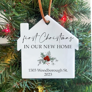 First Christmas in our new home ornament, First Christmas ornament, New home ornament, Our new home ornament, Custom house ornament