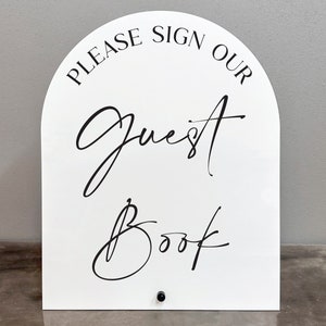 Please Sign Our Guestbook Acrylic Sign | Please Sign Our Guestbook Sign | Arch Sign | Guestbook Sign | Guestbook Acrylic Sign |