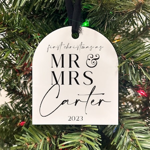 First Christmas as Mr and Mrs Acrylic Ornament | First Christmas as Mr and Mrs Ornament | First Christmas as Mr and Mrs | Acrylic Ornaments