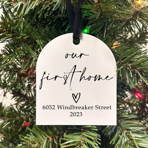 Our First Home Acrylic Ornament | Our First Home Ornament | First Home Ornament | Our First Home | Address Ornament | Acrylic Ornament