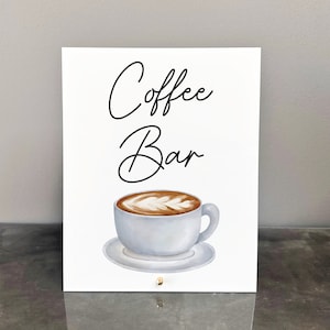 Coffee Bar Acrylic Sign | Coffee Bar Sign | Coffee Bar | Coffee Sign | Coffee Acrylic Sign | Coffee Bridal Shower Sign | Coffee Wedding Sign