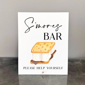 S&#39;mores Bar Acrylic Sign | S&#39;mores Bar Sign | S&#39;mores Bar | S&#39;mores Sign | S&#39;mores Acrylic Sign | S&#39;mores Bar Sign