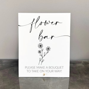 Flower Bar Sign | Acrylic Flower Bar Sign | Flower Bar | Flower Bar Acrylic Sign | Bridal Shower Favors Sign | Flower Bar Favors Sign