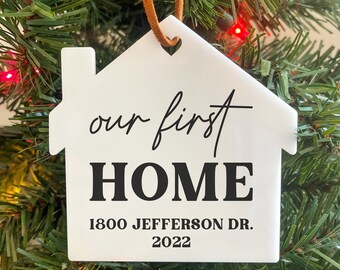 Our first home ornament, First home ornament, Our first home, Custom home ornament, Custom first home ornament, First home gift, Homeowners