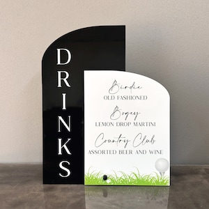 Golf-Bar-Menü, Golf-Bar-Schild, Getränke-Bar-Karte, Golf-Themen-Barkarte, Golf-Party-Schild, Golf-Themen-Bar-Schild, Golf-Themen-Partydekor