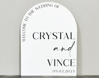 Wedding arch welcome acrylic sign, Welcome to the wedding of sign, Wedding welcome sign, Custom welcome sign