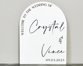 Acrylic Arch Welcome Sign | Welcome To The Wedding Of Sign | Acrylic Wedding Welcome Sign | Wedding Welcome Sign | Welcome Sign Wedding |