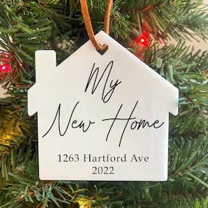 My new home ornament, My new home, New home ornament, Address ornament, Custom home ornament, New house ornament, Home ornament