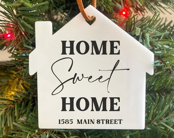 Home sweet home ornament, Home sweet home, New home ornament, Custom home ornament, Custom house ornament, Personalized home ornament