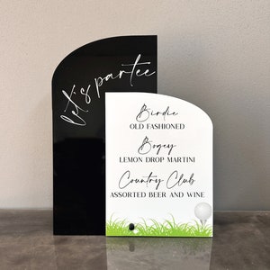 Golf Bar Menu | Golf Bar Sign | Drinks Bar Menu | Acrylic Bar Menu ...