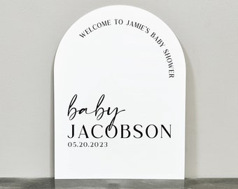 Baby shower acrylic welcome sign, Baby shower welcome sign, Arch baby shower sign, Baby shower arch welcome sign, Acrylic baby shower sign