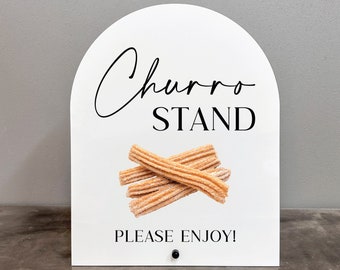 Churro stand acrylic sign, Churro stand sign, Churro bar acrylic sign, Churro bar, Churro sign, Wedding churro stand sign