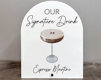 Our Signature Drink Acrylic Sign | Our Signature Drink Sign | Our Signature Drink | Custom Drink Sign | Signature Drink | Wedding Drink