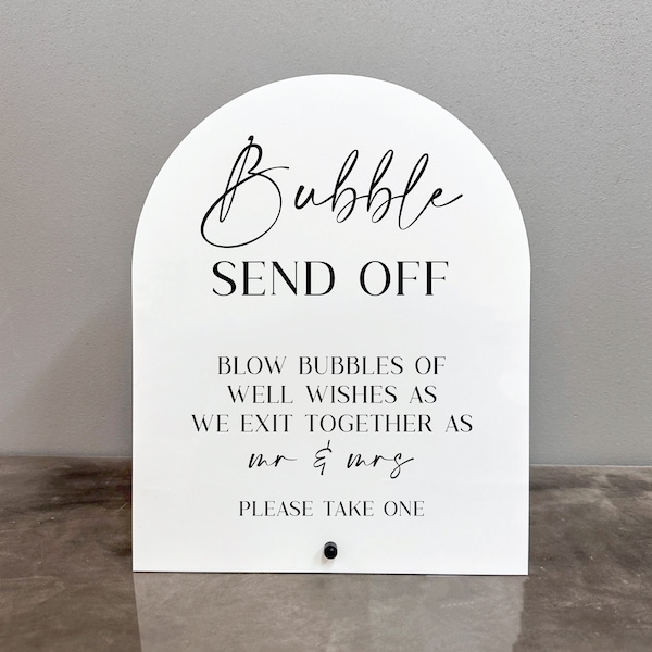 Bubble Send Off Acrylic Sign | Bubble Send Off Sign | Bubble Send Off | Wedding Send Off Sign | Wedding Send Off | Wedding Bubbles Sign