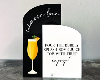 Mimosa bar acrylic sign, Mimosa bar sign, Bridal shower mimosa bar sign, Mimosa bar party sign, Baby shower mimosa bar sign, Mimosa bar