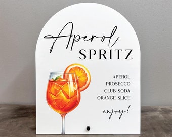 Acrylbord Aperol spritz, bord Aperol spritz, Aperol spritz vrijgezellenfeest, receptbord Aperol spritz, bord Aperol Spritz bar, Aperol spritz
