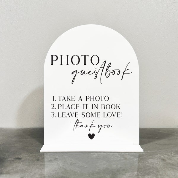 Photo Guestbook Acrylic Sign | Photo Guestbook Sign | Arch Sign | Guestbook Sign | Guestbook Acrylic Sign | Photo Guestbook Acrylic Sign