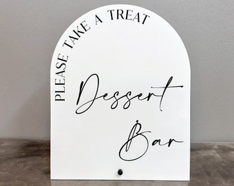 Dessert Bar please take a Treat Acrylschild, Dessert Bar Schild, Dessert Bar Acrylschild, Bitte nehmen Sie ein behandeltes Schild, Dessert Bar