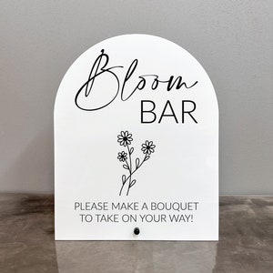 Bloom Bar Acrylzeichen, Bloom Bar Zeichen, Flower Bar Zeichen, Bloom Bar, Brautdusche Bloom Bar Zeichen, Make a Bouquet Zeichen