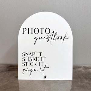 Photo guestbook acrylic sign, Photo guestbook sign, Photo guestbook, Guestbook sign, Photo guestbook wedding sign, Guestbook acrylic sign