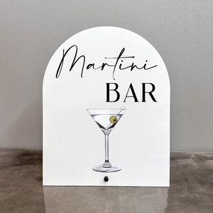 Martini bar acrylic sign, Martini bar sign, Martini bar wedding sign, Martini bar party sign, Martini bar, Martini bar signs