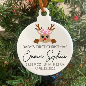 First Christmas ornament, Baby&#39;s first Christmas ornament, Custom first Christmas ornament, Baby ornament, Custom baby ornament