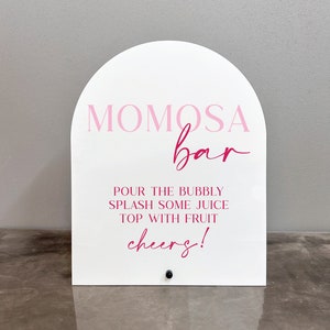 MOMOSA bar acrylic sign, Momosa bar, Pink Momosa bar sign, Momosa bar pink sign, Acrylic Momosa bar sign, Momosa bar pink sign, Momosa bar