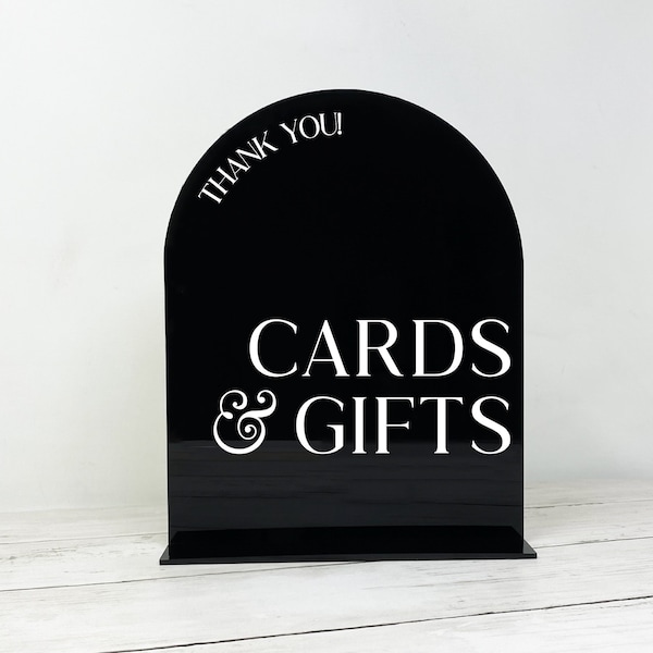 Cards and Gifts Arch Sign | Cards and Gifts Arch Sign | Gifts and Cards Sign | Cards Sign | Cards and Gifts Acrylic Sign | Acrylic Arch Sign