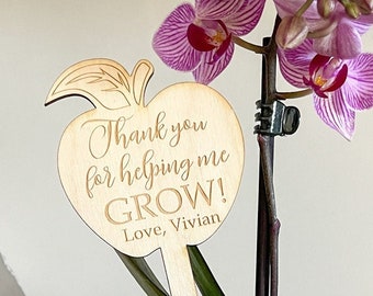 LARGE Thank You For Helping Me Grow Succulent Tags| Teacher Gift | *Succulent Not Included*