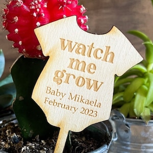 Watch Me Grow Succulent Tags | Baby Shower Favors | Succulent Tags |Watch Me Grow Favor Tags | Onesie Favors | *Succulent Not Included*