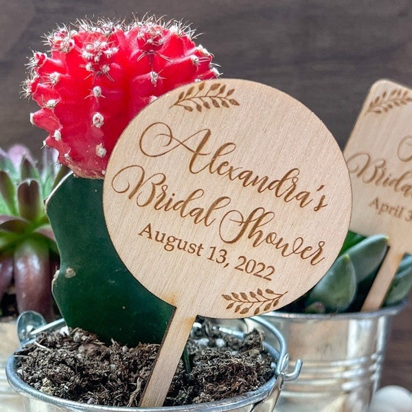 Bridal Shower Tags | Bridal Shower Succulent Tags | Bridal Shower Favors | Bridal Shower Favor Tags | *Succulent Not Included*