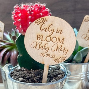 Baby In Bloom Succulent Tags | Baby Shower Favors | Succulent Tags | Baby In Bloom Favor Tags | Baby In Bloom | *Succulent Not Included*