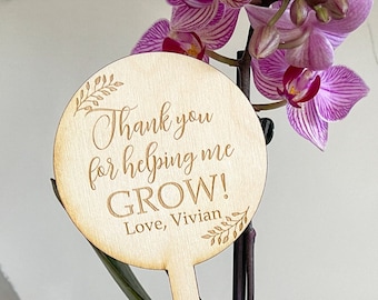 LARGE Thank You For Helping Me Grow Succulent Tags | Teacher Gift | *Succulent Not Included*