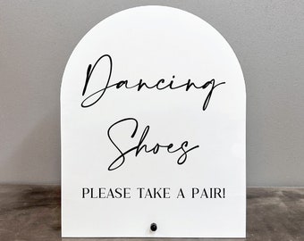 Dancing Shoes Acrylic Sign | Dancing Shoes Please Take A Pair | Dancing Shoes Please Take A Pair Sign | Dancing Shoes Sign For Wedding