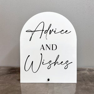 Advice and Wishes Sign | Advice and Wishes Acrylic Sign | Advice and Wishes | Acrylic Advice Sign | Advice Sign |