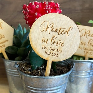 Rooted In Love Succulent Tags | Bridal Shower Favors | Succulent Tags |Watch Me Grow Favor Tags | Rooted In Love | *Succulent Not Included*