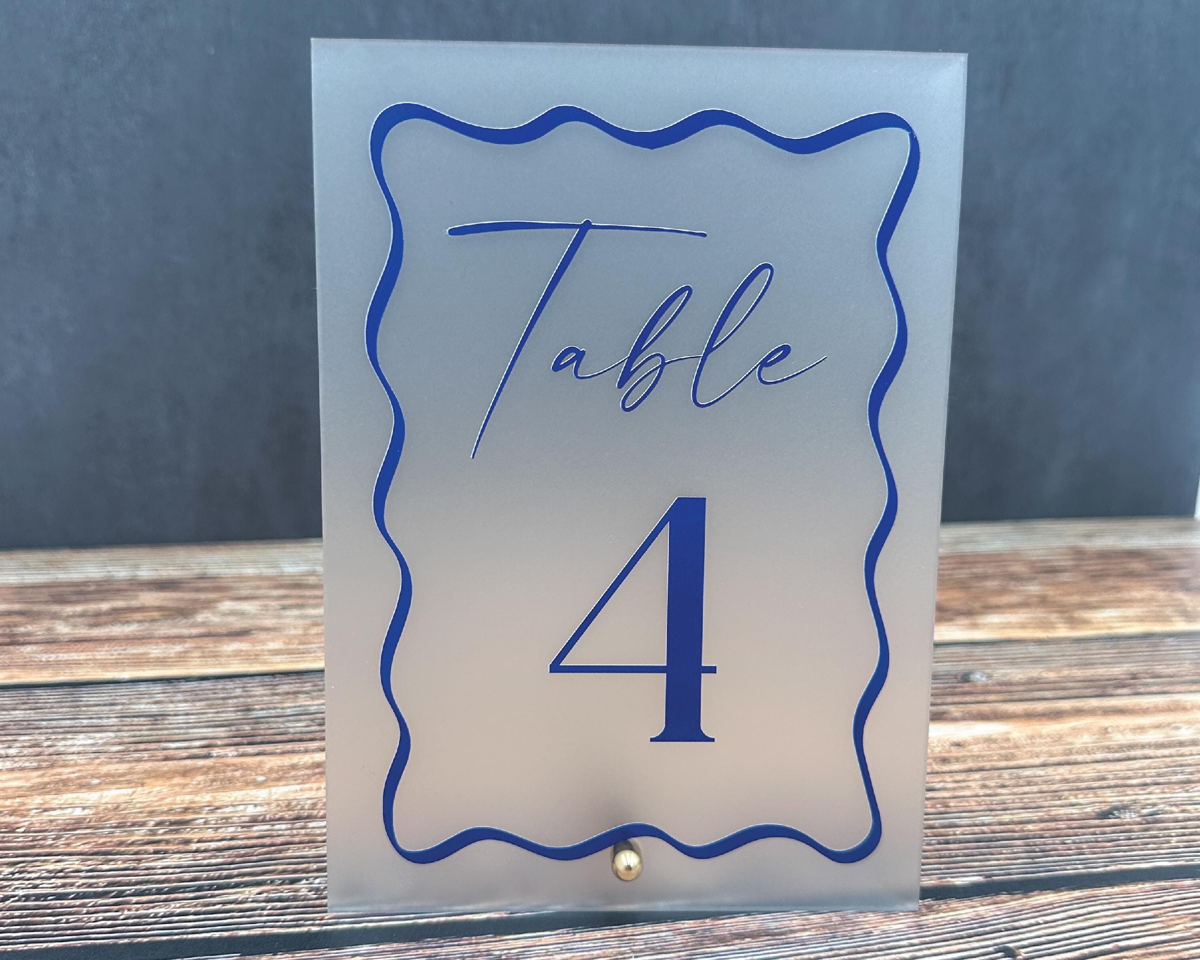 Wavy Table. File Wavy Acrylic Table Numbers, Wavy Table Numbers, Wedding Table Numbers ...